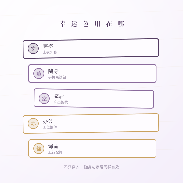 幸运色使用场景示意图
