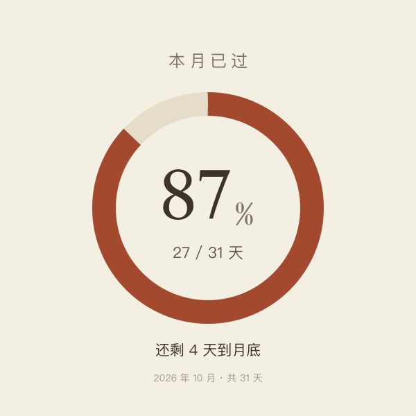 本月时间进度