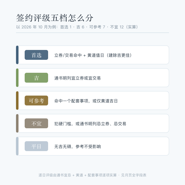 签约评级档位说明