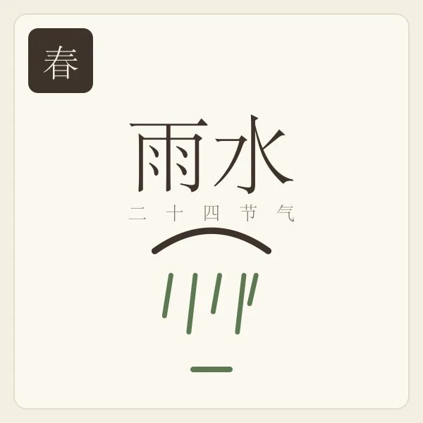 雨水节气主题插画:獭祭鱼