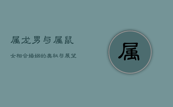 属龙男与属鼠女：相合婚姻的奥秘与展望