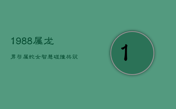 1988属龙男与属蛇女：智慧碰撞，共筑开放家庭梦想