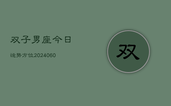 双子男座今日运势方位(20240604)  第1张