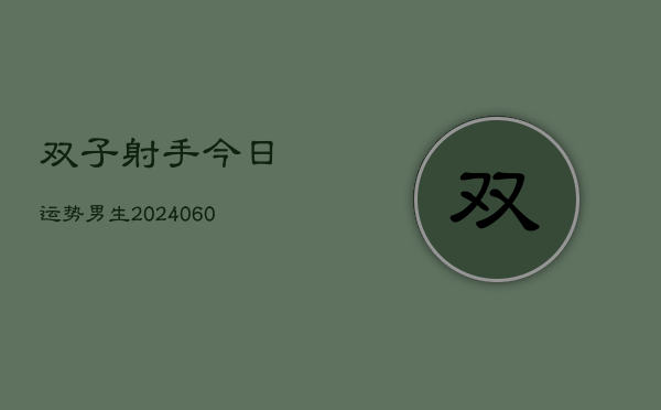 双子射手今日运势男生(6月15日)  第1张